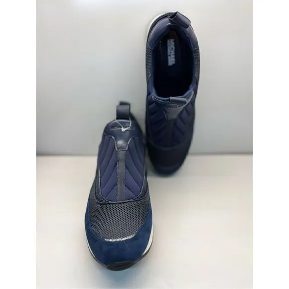 Michael Kors Allie Slip On Trainer Fashion Sneakers Low Top Blue Size 10M