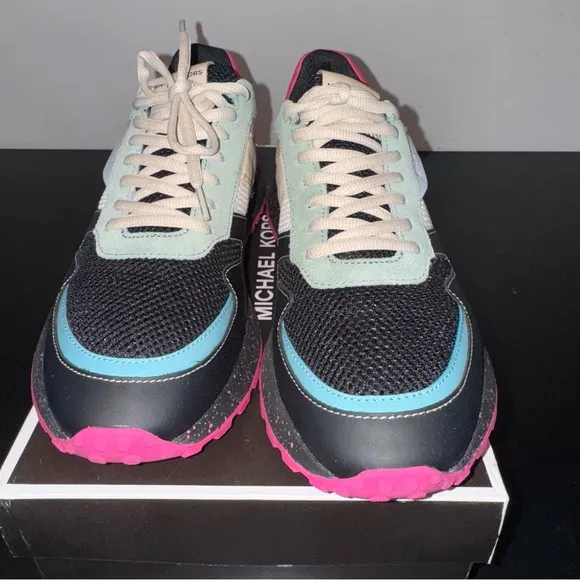 Michael Kors Black and Pink Sneakers Dynamic Design