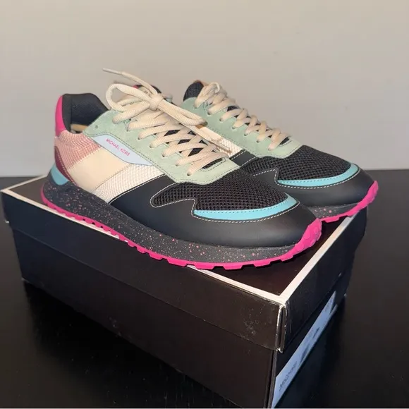 Michael Kors Black and Pink Sneakers Dynamic Design