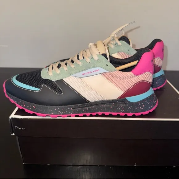 Michael Kors Black and Pink Sneakers Dynamic Design
