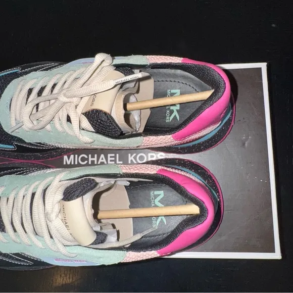 Michael Kors Black and Pink Sneakers Dynamic Design