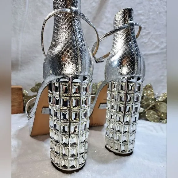 Michael Kors Chunky Heel Rhinestone Shoe New with Dustbag