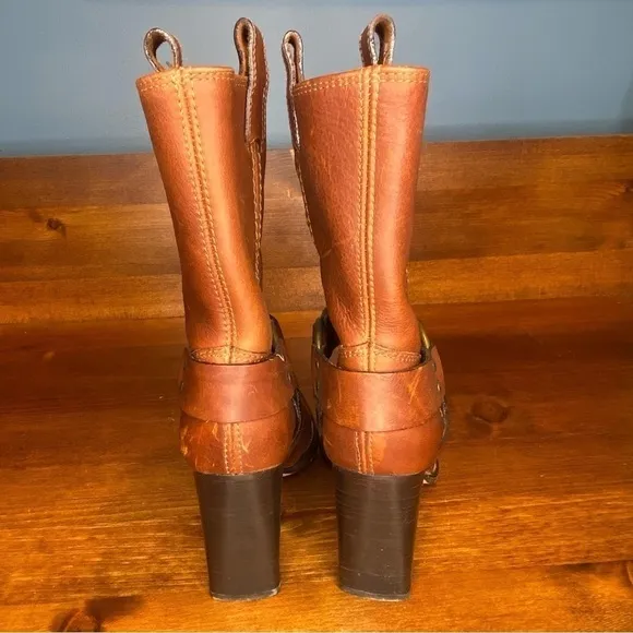 Michael Kors Collection Leather Cowboy Boots size 7.5 Made in Italy