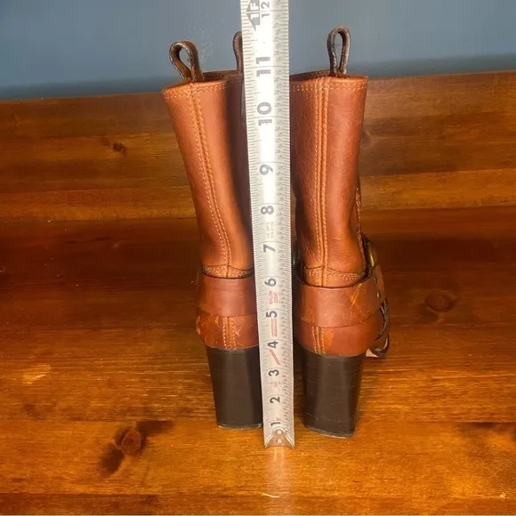 Michael Kors Collection Leather Cowboy Boots size 7.5 Made in Italy