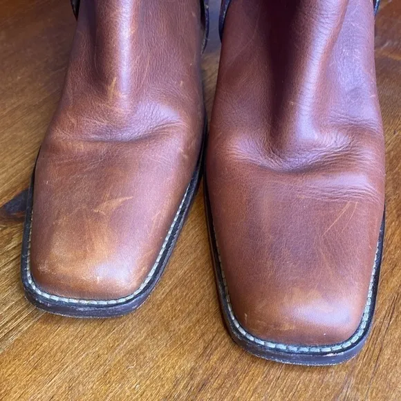Michael Kors Collection Leather Cowboy Boots size 7.5 Made in Italy