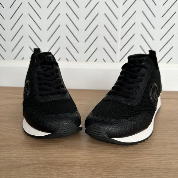⭐MICHAEL KORS Jenkins Knit Trainer Sz 7.5 Womens Casual Shoes Sneakers Black New