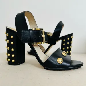 MICHAEL Michael Kors LINDEN Studded Chunky High Heel Sandals pumps