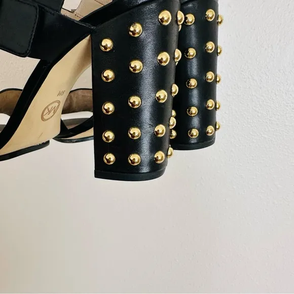 MICHAEL Michael Kors LINDEN Studded Chunky High Heel Sandals pumps