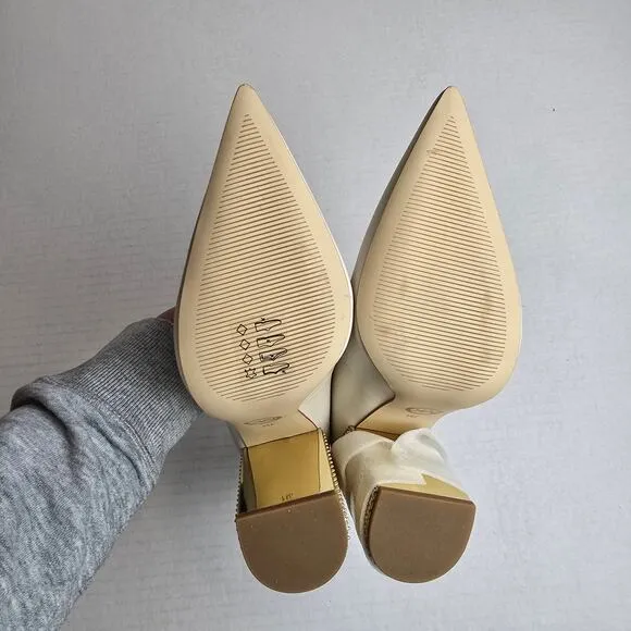 Michael Michael Kors Maxine Pump Size 7M Cream Leather Heels Shoes