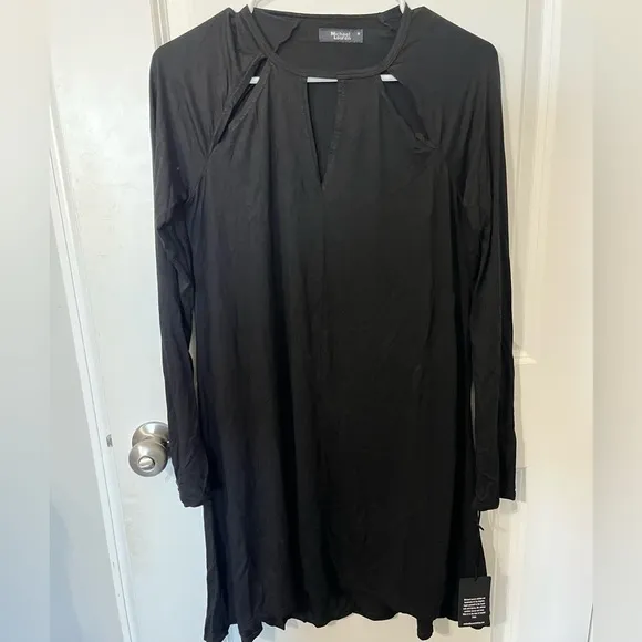 Michale Lauren Reef black‎ cut out shift dress medium NWT