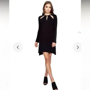 Michale Lauren Reef black‎ cut out shift dress medium NWT