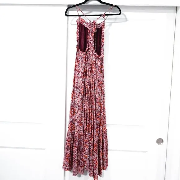 MISA Los Angeles Misa Thale Pom-Pom Maxi Dress | Size Small