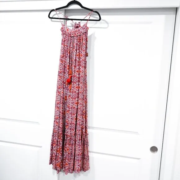 MISA Los Angeles Misa Thale Pom-Pom Maxi Dress | Size Small