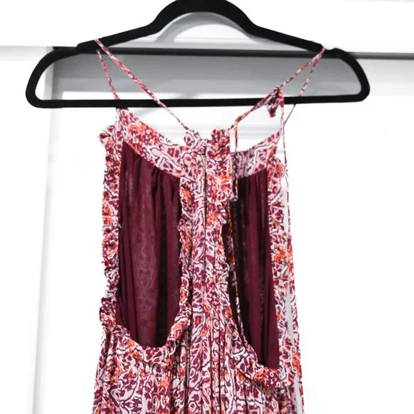 MISA Los Angeles Misa Thale Pom-Pom Maxi Dress | Size Small