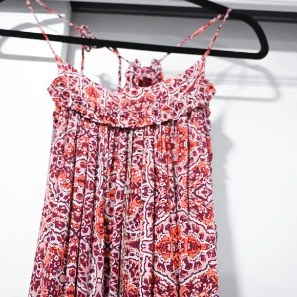 MISA Los Angeles Misa Thale Pom-Pom Maxi Dress | Size Small