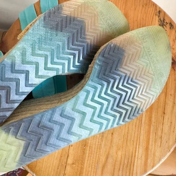Missoni Sport Nkle Wrap Raffie Wedge Heels Sandals 40