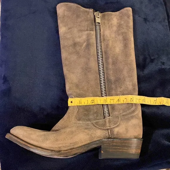 Miz Mooz Cerrano Leather Stonewash Boho Western Festival Tall Cowboy Boots