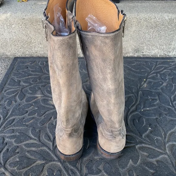 Miz Mooz Cerrano Leather Stonewash Boho Western Festival Tall Cowboy Boots