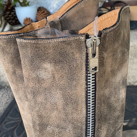 Miz Mooz Cerrano Leather Stonewash Boho Western Festival Tall Cowboy Boots