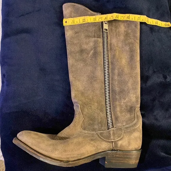 Miz Mooz Cerrano Leather Stonewash Boho Western Festival Tall Cowboy Boots