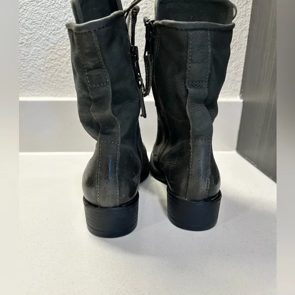 Miz Mooz ‘Nala’ Combat Boots in Distressed Jade