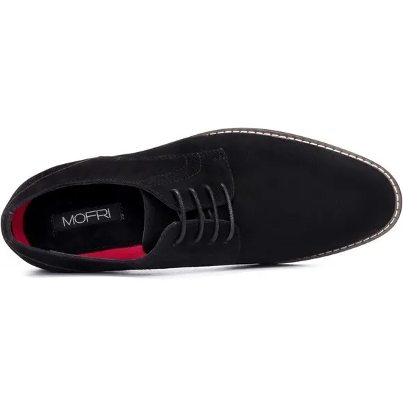 Mofri Men's Casual Suede Dress Shoes, Oxford Shoes Cap toe Size 7 Black NEW