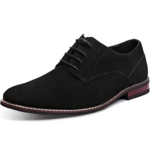 Mofri Men's Casual Suede Dress Shoes, Oxford Shoes Cap toe Size 7 Black NEW