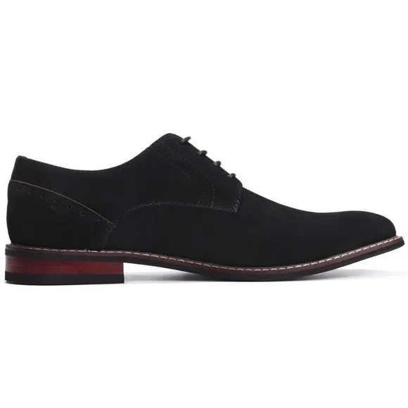 Mofri Men's Casual Suede Dress Shoes, Oxford Shoes Cap toe Size 7 Black NEW