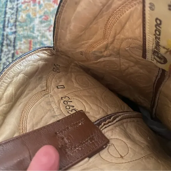 Montana Brown Leather Cowboy Boots M7420