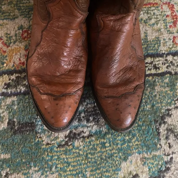 Montana Brown Leather Cowboy Boots M7420