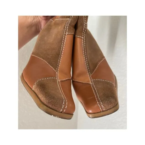 Mossimo Y2K Leather patchwork side zip boots ladies 7