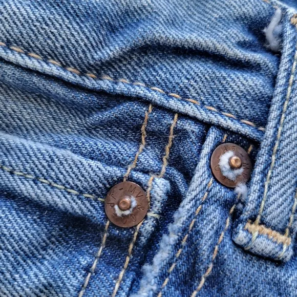 Moussy Vintage Denim Jean‎ Shorts Distressed Button Fly