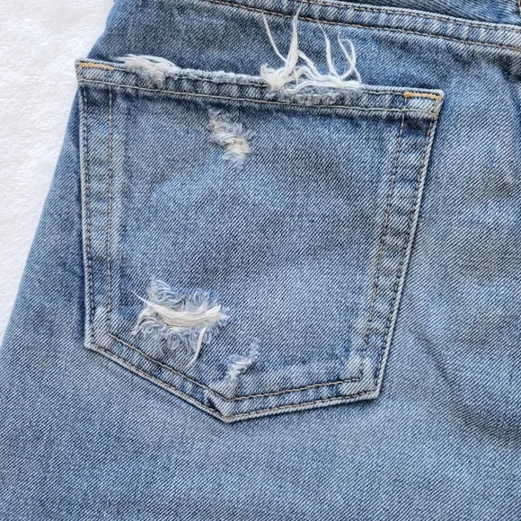 Moussy Vintage Denim Jean‎ Shorts Distressed Button Fly