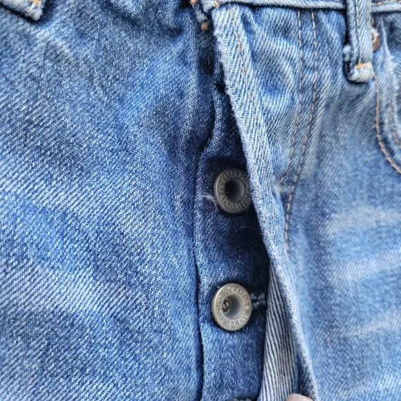Moussy Vintage Denim Jean‎ Shorts Distressed Button Fly