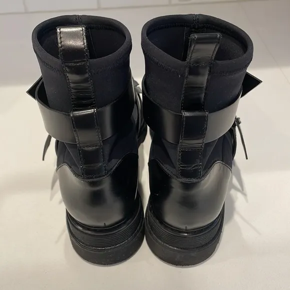 Musette Black Leather Ankle Boots—Buckles—Boho—Worn Once! Like New! Size 37