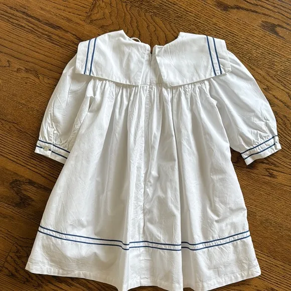 My Theresa Mariner Sailor White and Blue Kids Dress sz 8