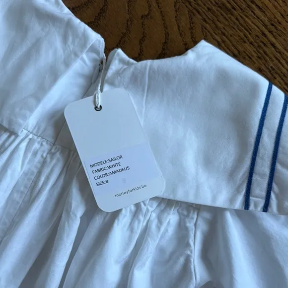 My Theresa Mariner Sailor White and Blue Kids Dress sz 8
