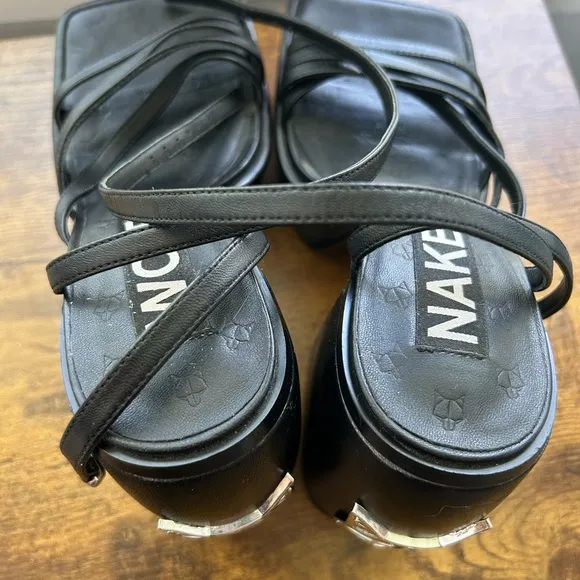 Naked Wolfe Black Platform Shoes with Chunky Sole