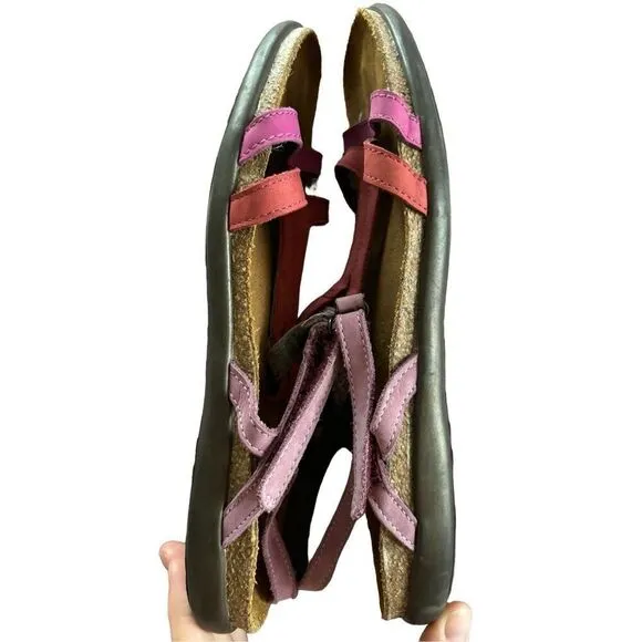 NAOT Judith Sandals Pink Leather Uppers Size 41 / 10 Strappy Boho Cork