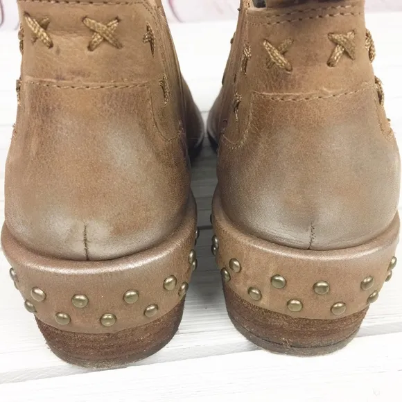 Naughty Monkey Studded Boho Brown Ankle Boots