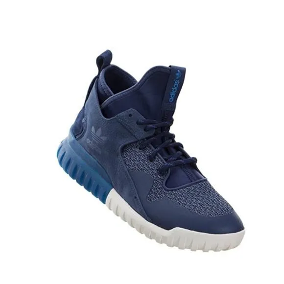 NEW Adidas Blue Tubular X Primeknit PK Trainers  Sneakers S74926 M7/W8.5