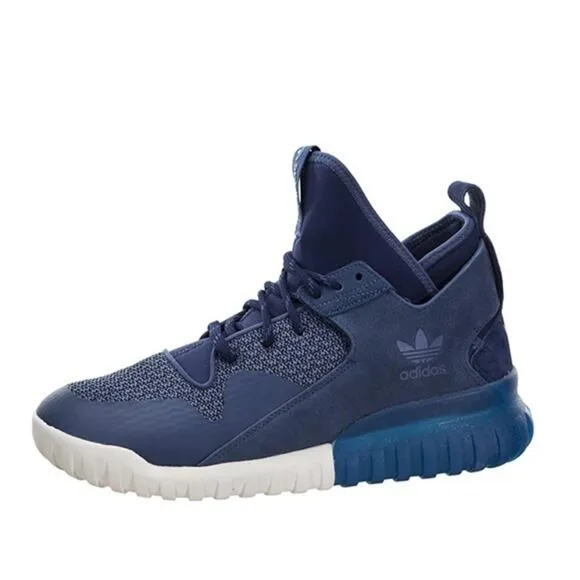 NEW Adidas Blue Tubular X Primeknit PK Trainers  Sneakers S74926 M7/W8.5