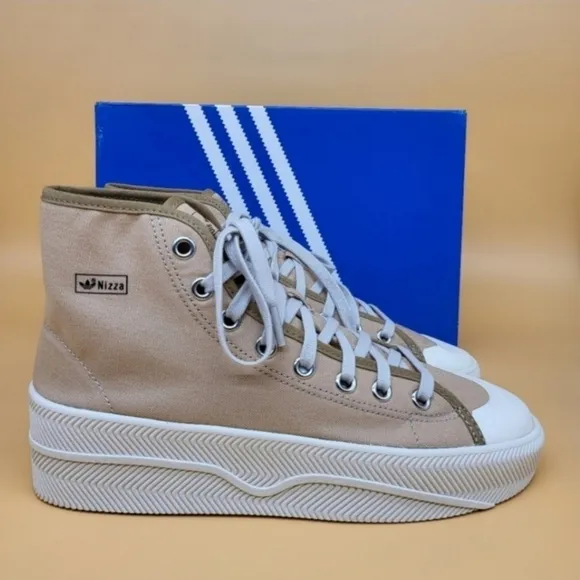 New Adidas Nizza 2 Platform 'Pale Nude' Men's Shoes Size 8