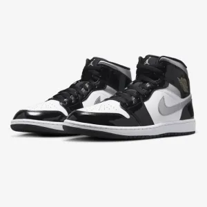 NEW! Air Jordan 1 Mid SE black/metallic silver-white size 10.5