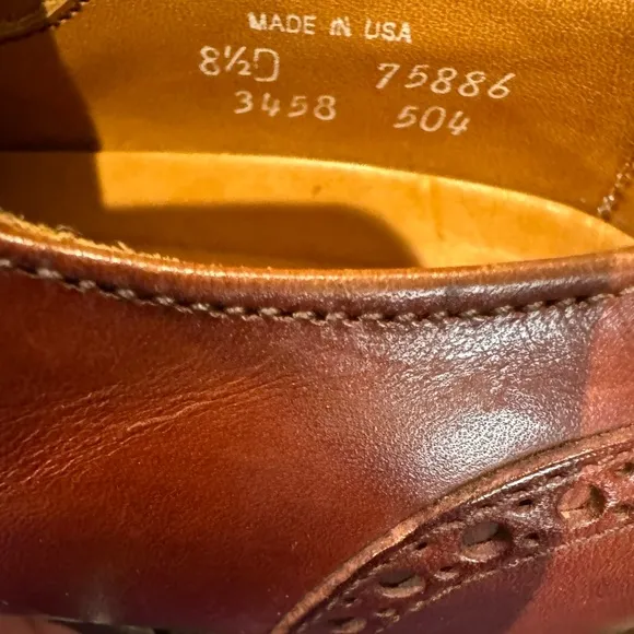 New Allen Edmonds Benton Chili Leather Lace-up Oxford Dress Shoes 8.5  8.5D