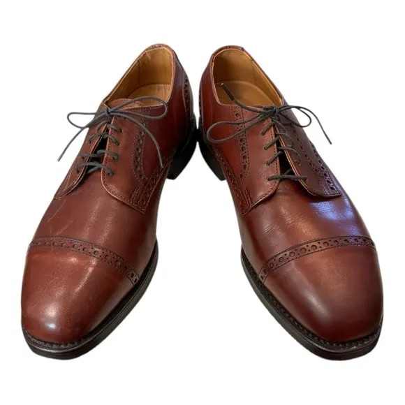 New Allen Edmonds Benton Chili Leather Lace-up Oxford Dress Shoes 8.5  8.5D