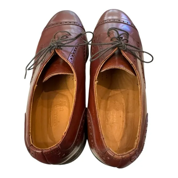 New Allen Edmonds Benton Chili Leather Lace-up Oxford Dress Shoes 8.5  8.5D