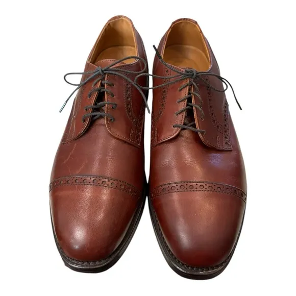 New Allen Edmonds Benton Chili Leather Lace-up Oxford Dress Shoes 8.5  8.5D