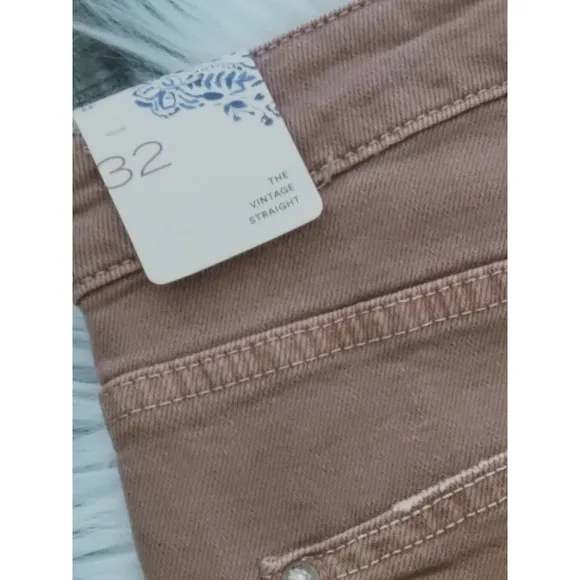 NEW Anthropologie Pilcro The Vintage Mango Straight Jeans - Size: 32 Waist