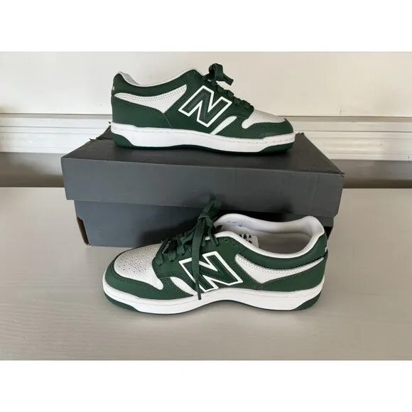 New Balance 480 Basketball Inspired Sneakers in Green/White Men’s 5 Women’s 6.5